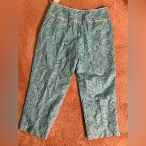 Bamboo Traders Light Blue Patterned Capri Pant-Steinmart